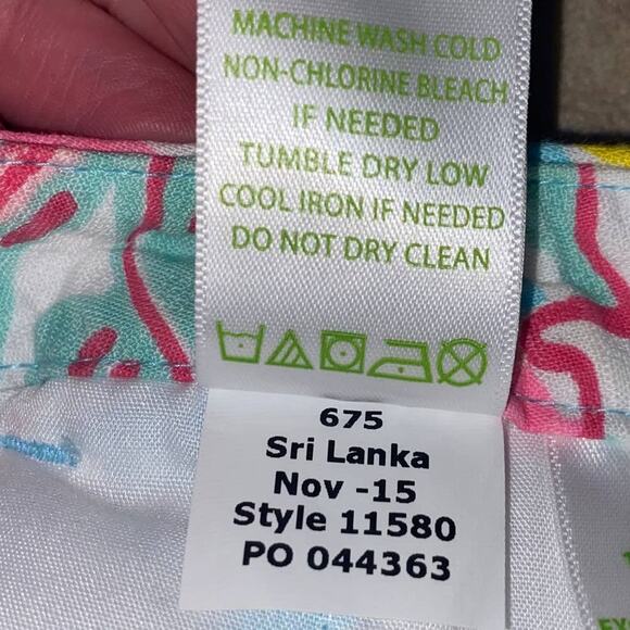 Lilly Pulitzer Adie Shorts Lolita Breakwater Blue Floral Print Low Rise Womens 0 - Picture 6 of 7